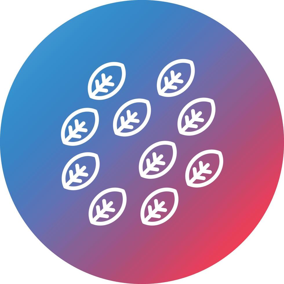 Leaves Line Gradient Circle Background Icon vector