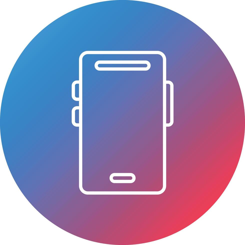 Smartphone Line Gradient Circle Background Icon vector