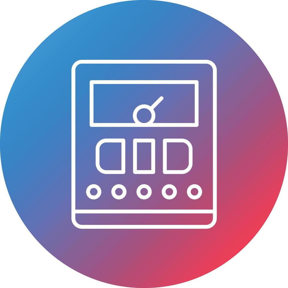 Tester Machine Line Gradient Circle Background Icon vector
