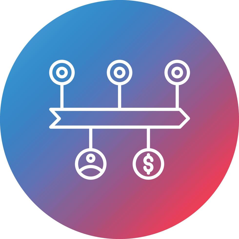 Infographic Timeline Line Gradient Circle Background Icon vector