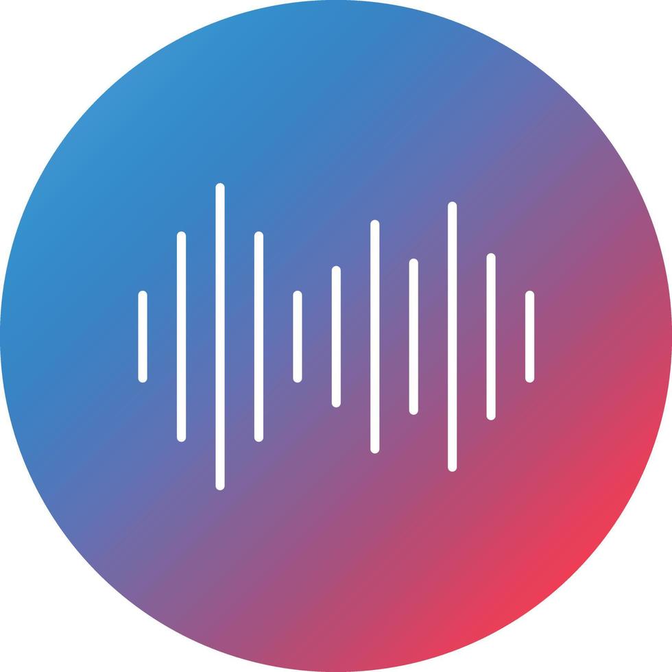 Vertical Bars Line Gradient Circle Background Icon vector