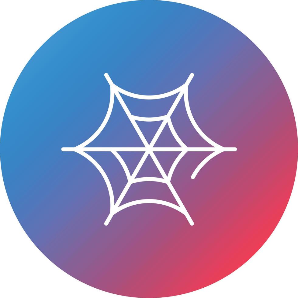 Spider Web Line Gradient Circle Background Icon vector