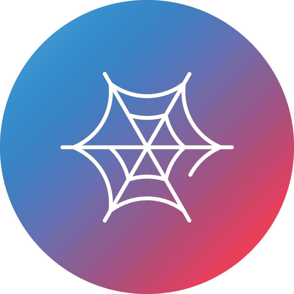 Spider Web Line Gradient Circle Background Icon vector