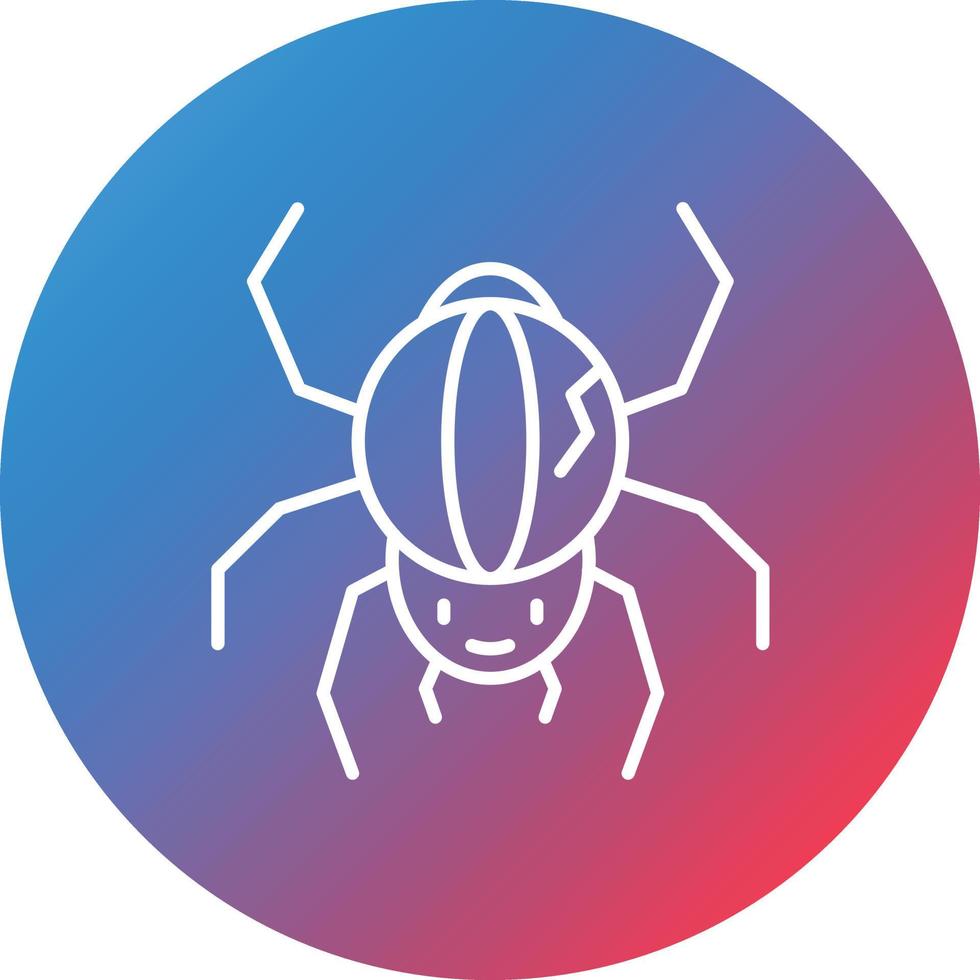 Spider Line Gradient Circle Background Icon vector