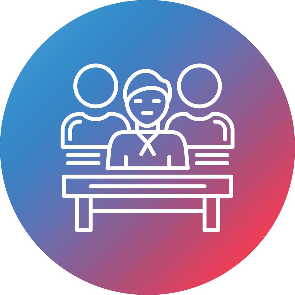 Group Line Gradient Circle Background Icon vector