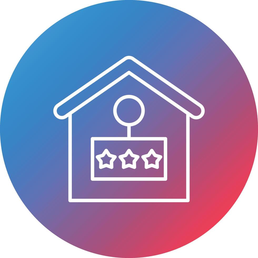 Property Feedback Line Gradient Circle Background Icon vector