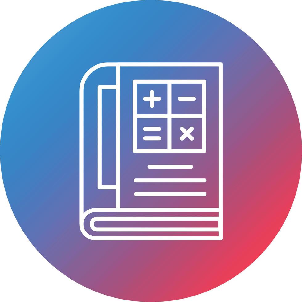 Mathematics Line Gradient Circle Background Icon vector