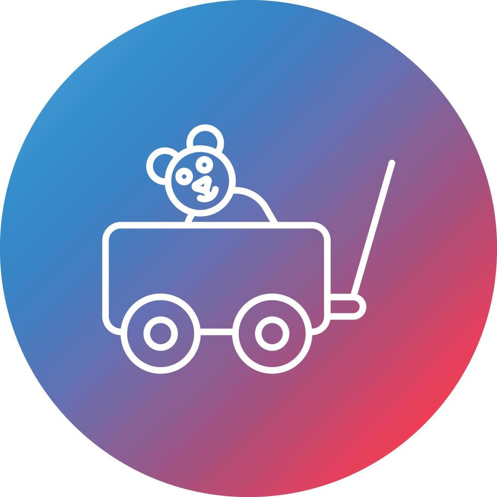 Cart Line Gradient Circle Background Icon vector
