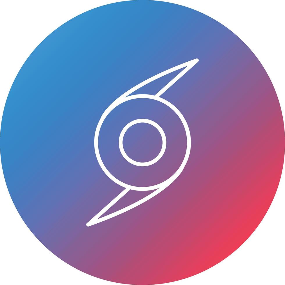 Hurricane Line Gradient Circle Background Icon vector