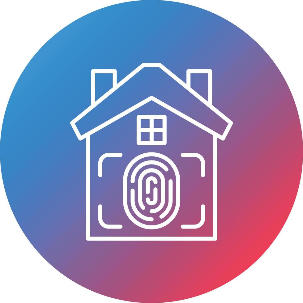 Smart Identification Line Gradient Circle Background Icon vector