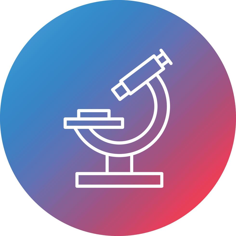 Microscope Line Gradient Circle Background Icon vector