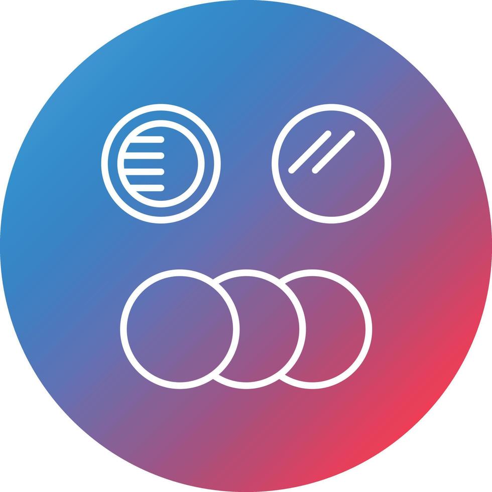 Camera Filter Line Gradient Circle Background Icon vector