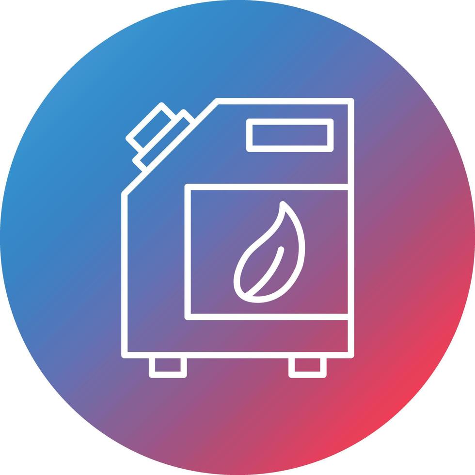 Biofuel Can Line Gradient Circle Background Icon vector