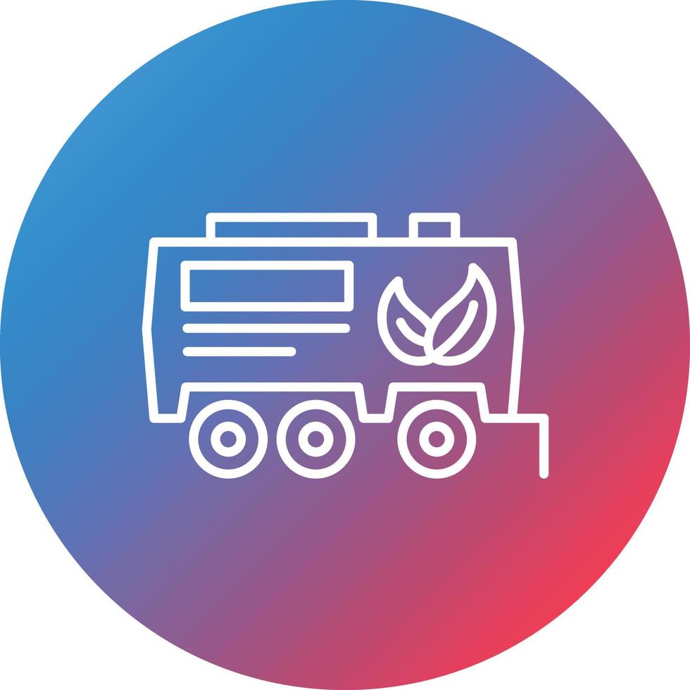 Biofuel Tank Line Gradient Circle Background Icon vector