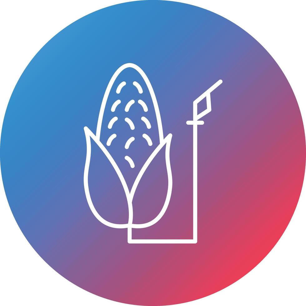 Corn Energy Line Gradient Circle Background Icon vector
