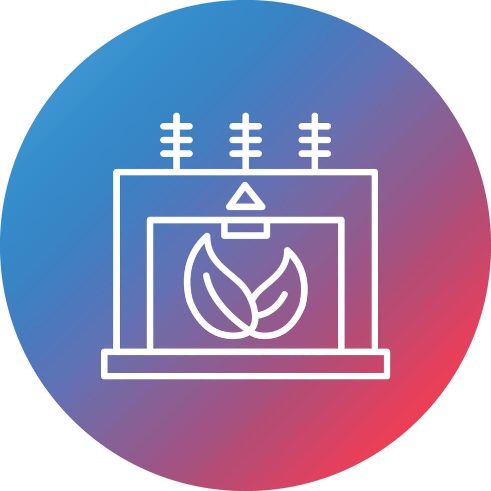 Eco Transformer Line Gradient Circle Background Icon vector