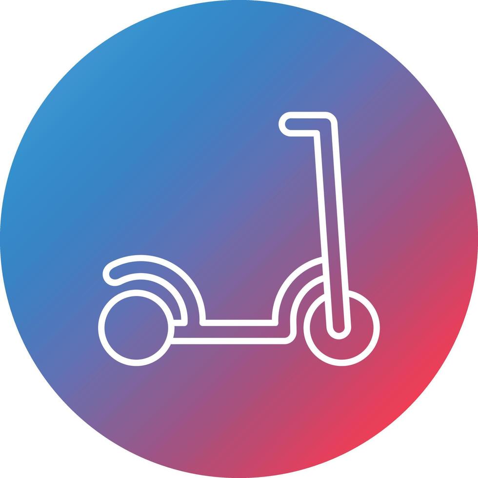 Scooter Line Gradient Circle Background Icon vector