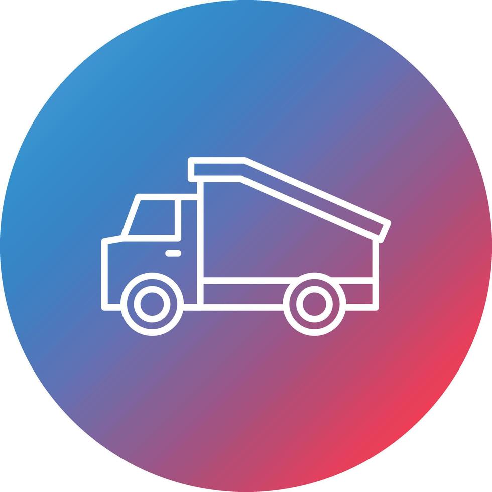 Truck Line Gradient Circle Background Icon vector