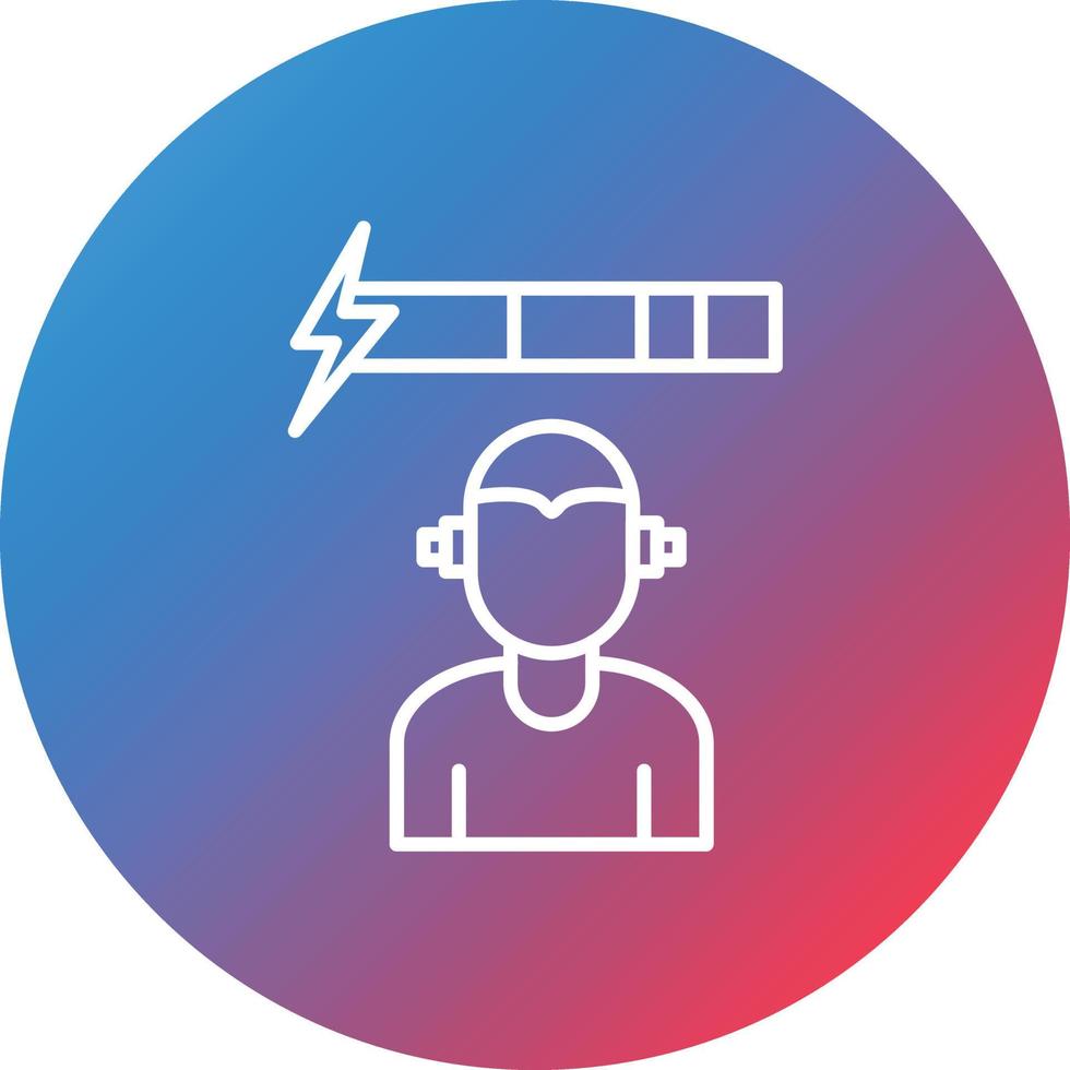Energy Bar Line Gradient Circle Background Icon vector