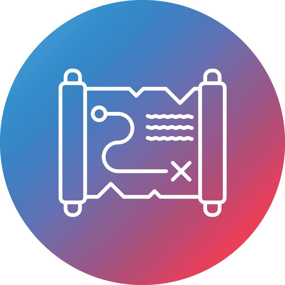 Game Map Line Gradient Circle Background Icon vector