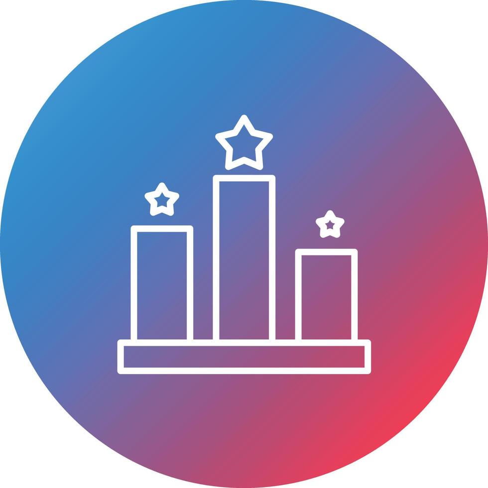 Game Ranking Line Gradient Circle Background Icon vector