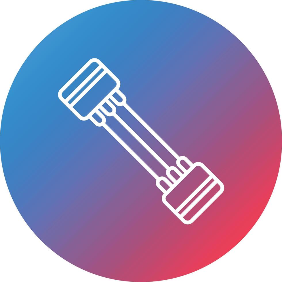 Chest Expander Line Gradient Circle Background Icon vector