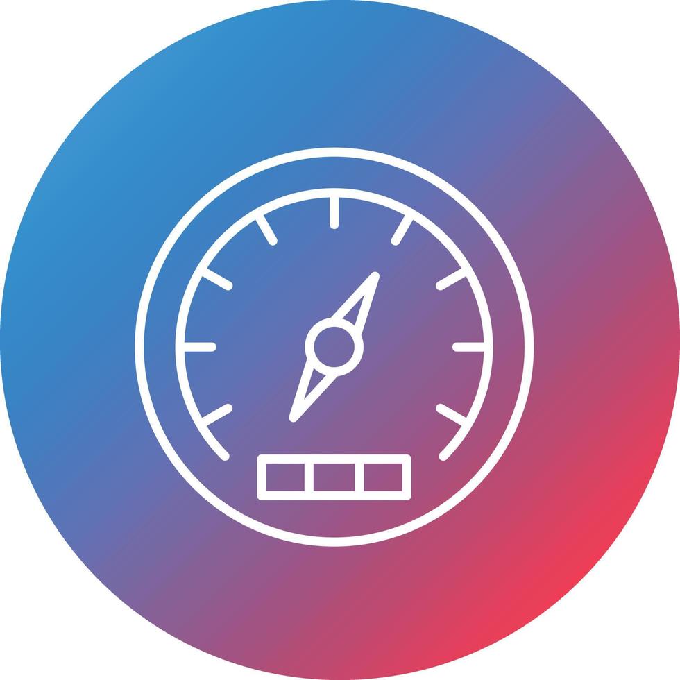 Barometer Line Gradient Circle Background Icon vector