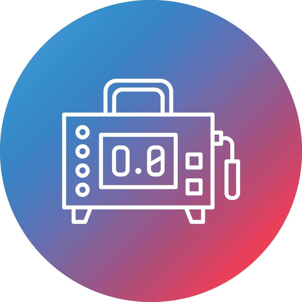 Geiger Counter Line Gradient Circle Background Icon vector