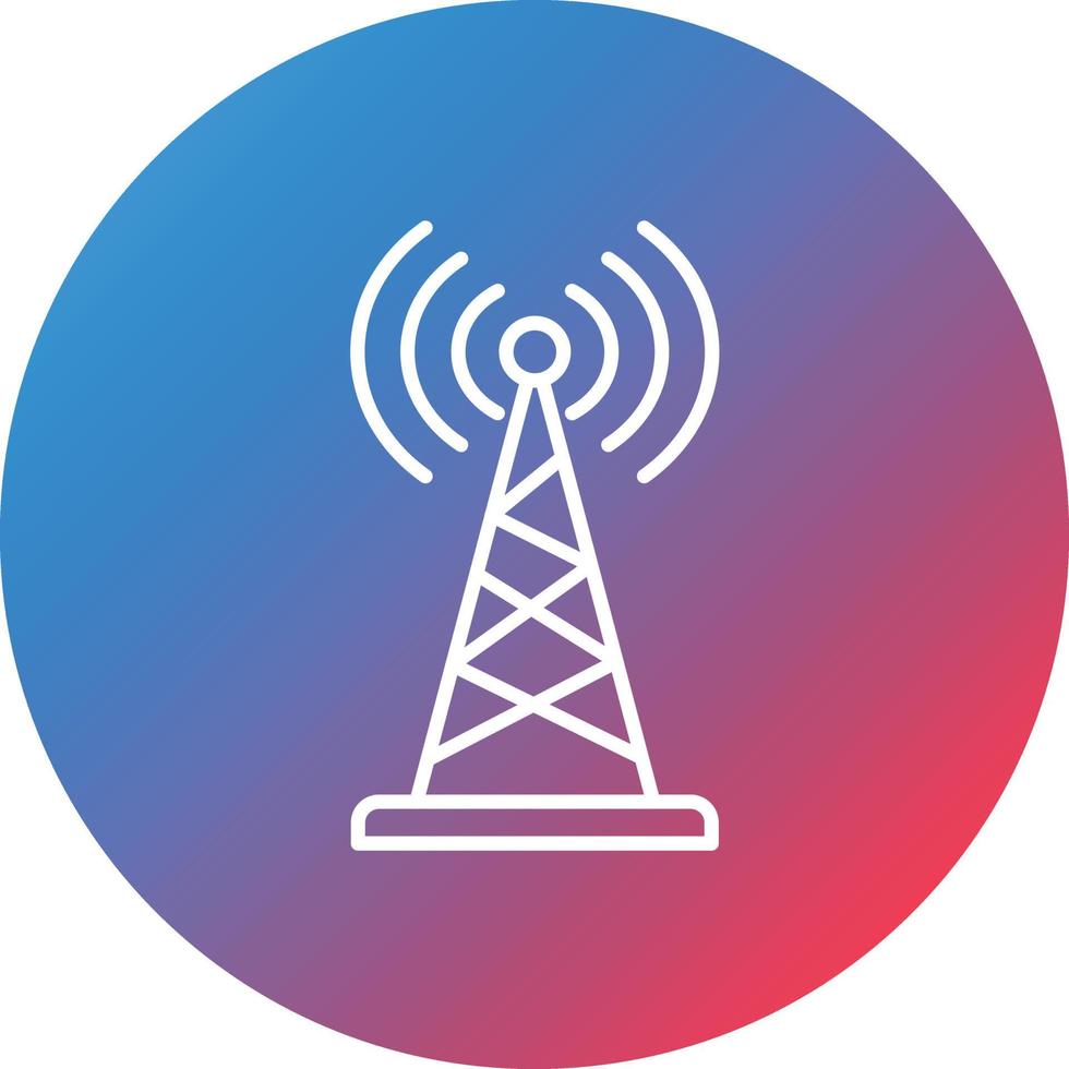 Telecommunication Line Gradient Circle Background Icon vector