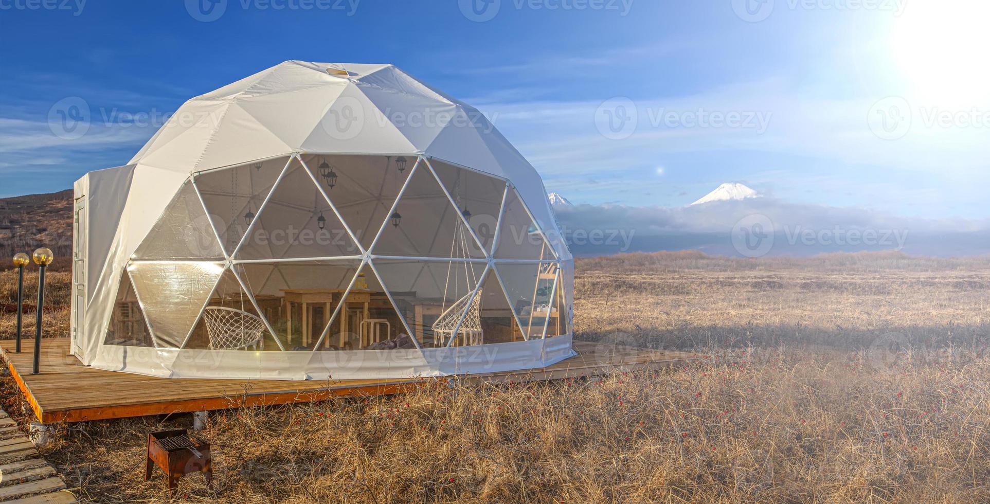 Transparent Bell Tower Pacific Ocean Glamping Luxury Travel Glamorous Camping Outdoor Lifestyle photo