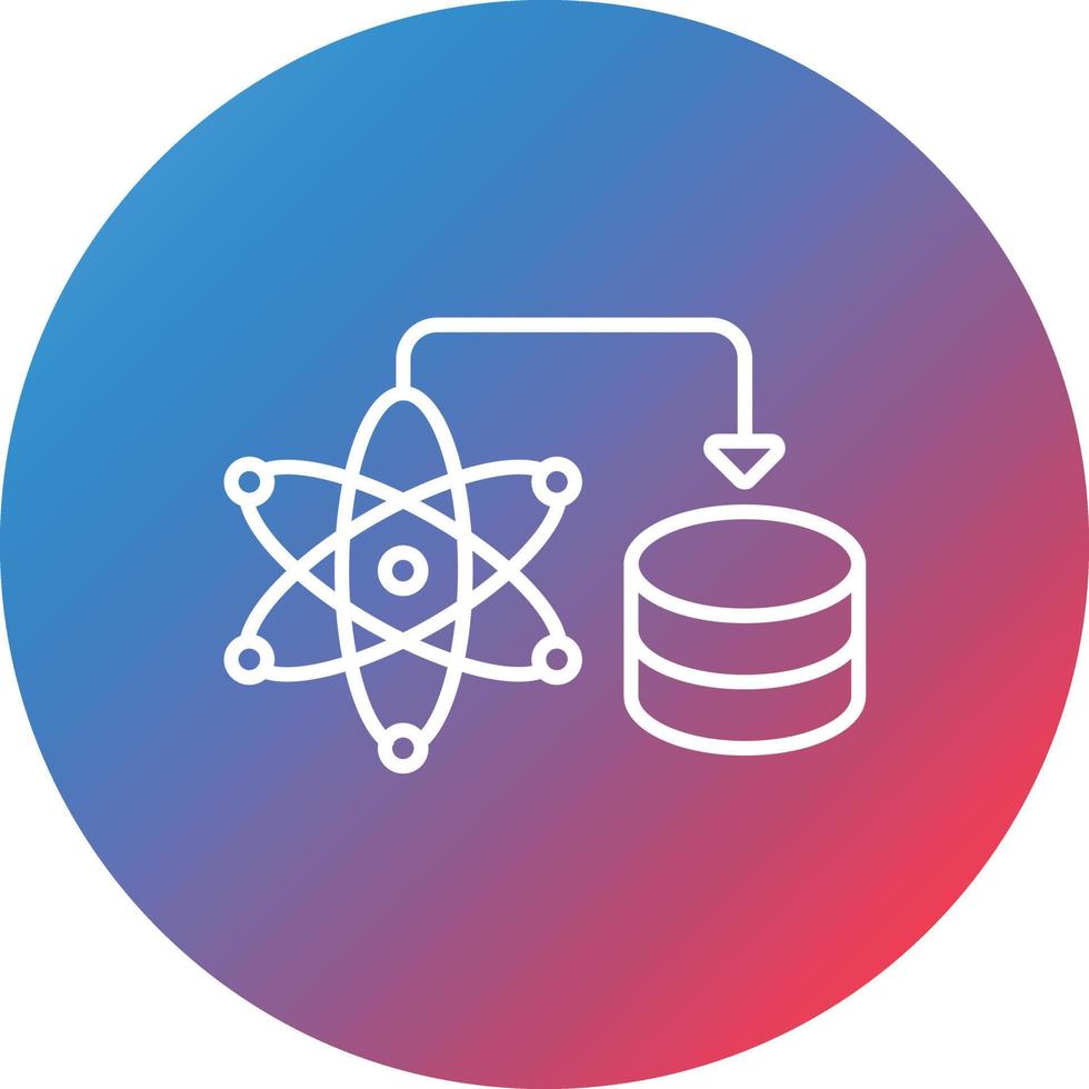 Data Science Line Gradient Circle Background Icon vector