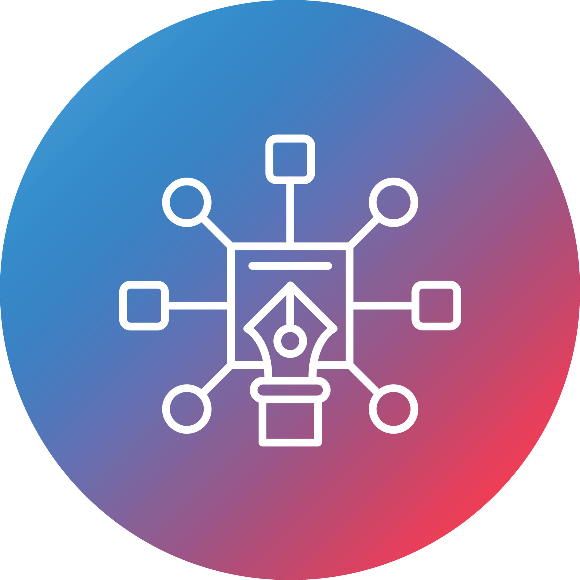 Design Algorithm Line Gradient Circle Background Icon 16863544 Vector ...