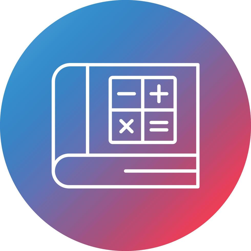 Mathematics Line Gradient Circle Background Icon vector