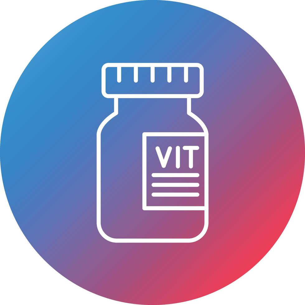 Vitamins Line Gradient Circle Background Icon vector