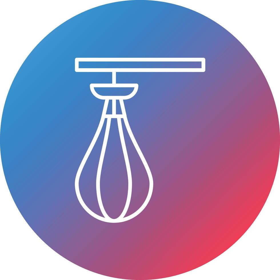 Punching Ball Line Gradient Circle Background Icon vector