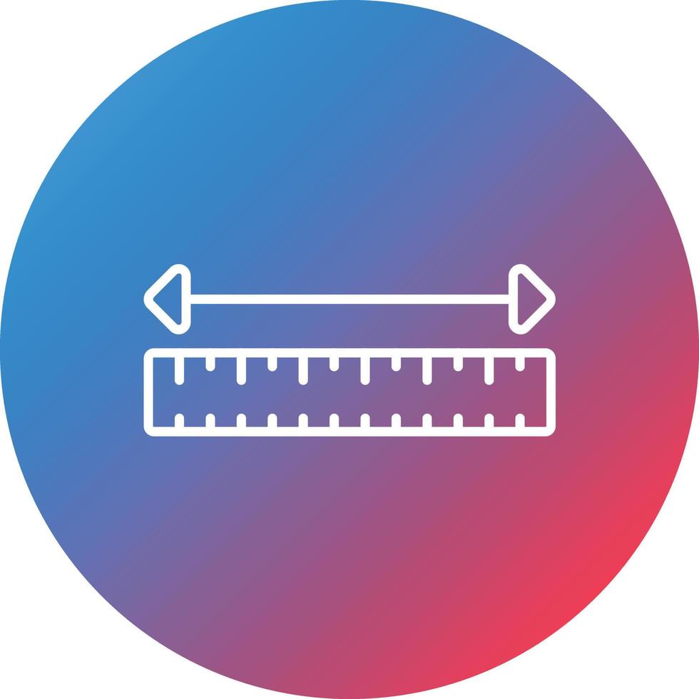 Measuring Tape Line Gradient Circle Background Icon vector