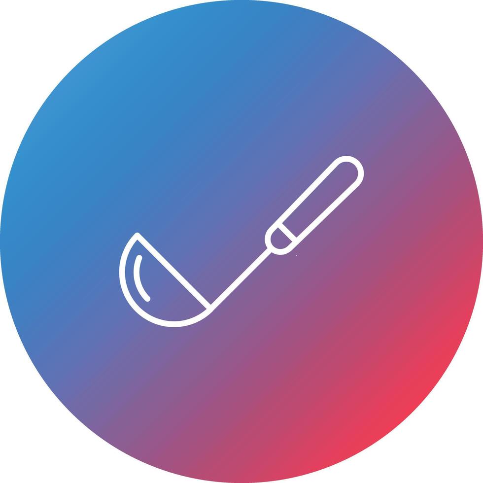 Ladle Line Gradient Circle Background Icon vector