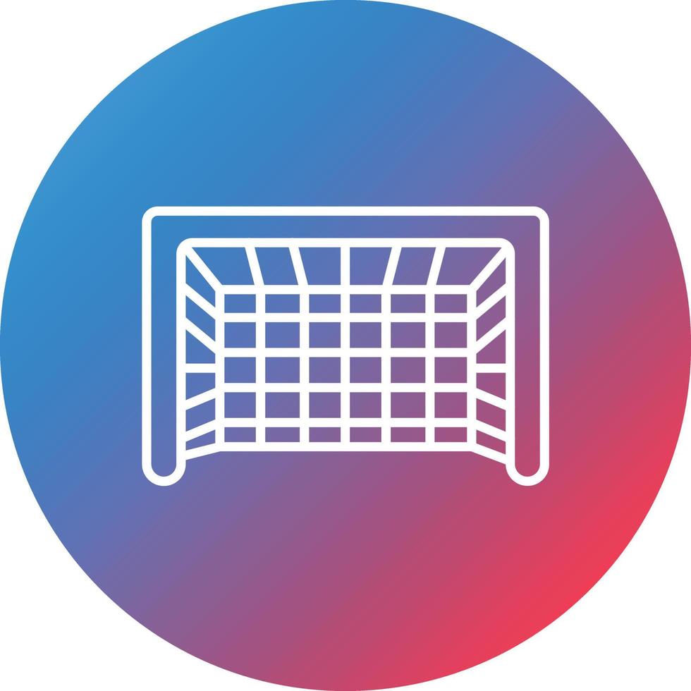 Goal Post Line Gradient Circle Background Icon vector