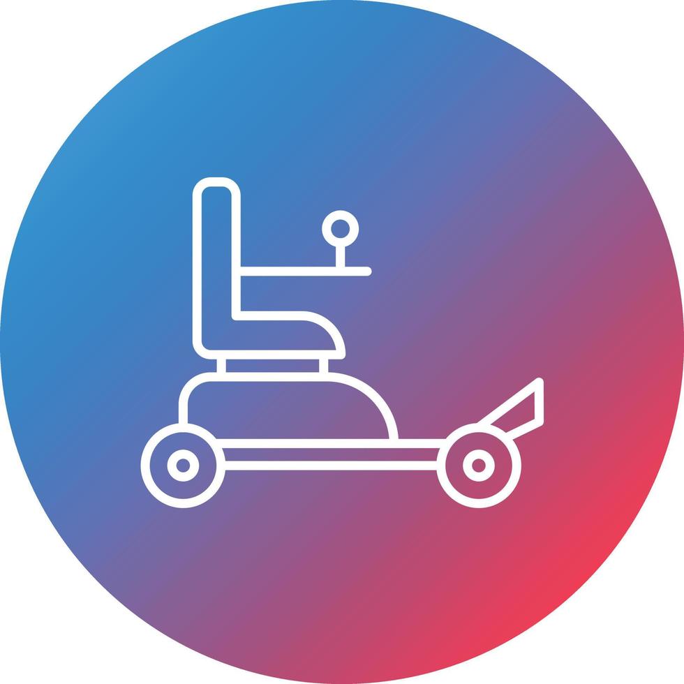 Automatic Wheelchair Line Gradient Circle Background Icon vector