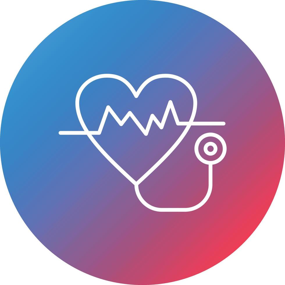 Cardiology Line Gradient Circle Background Icon vector