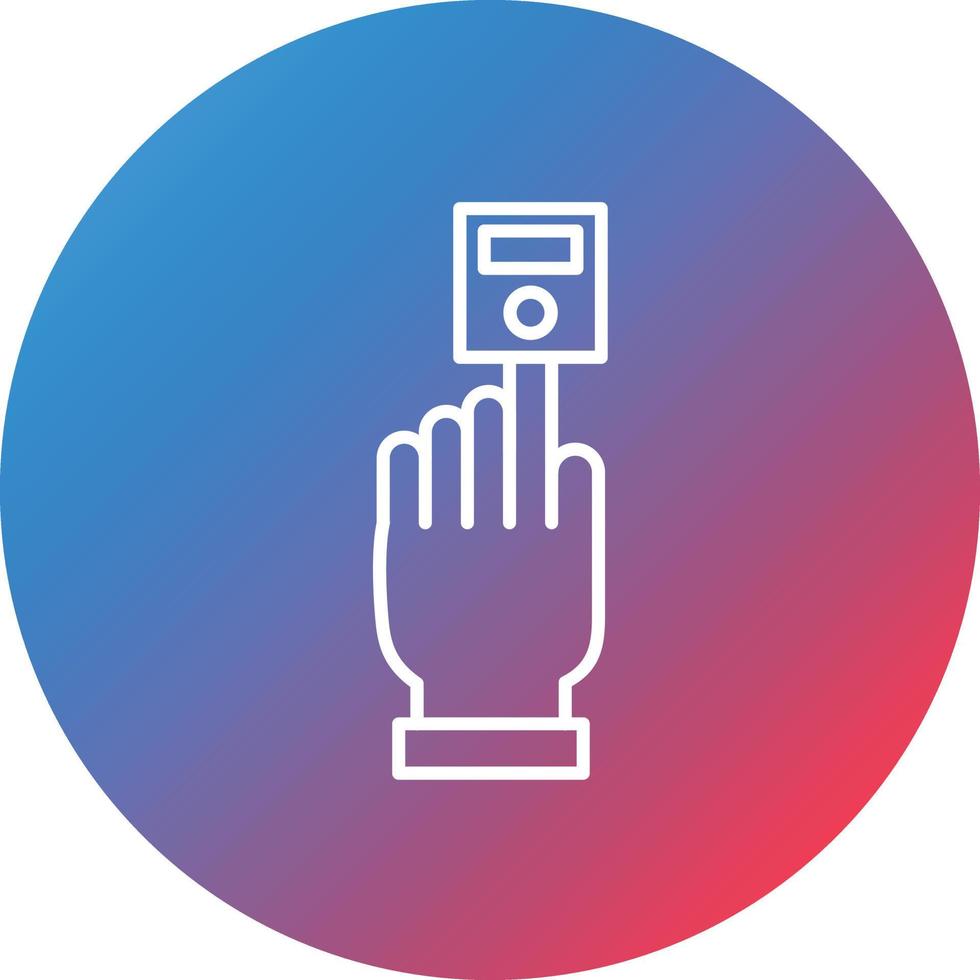 Oximeter Line Gradient Circle Background Icon vector