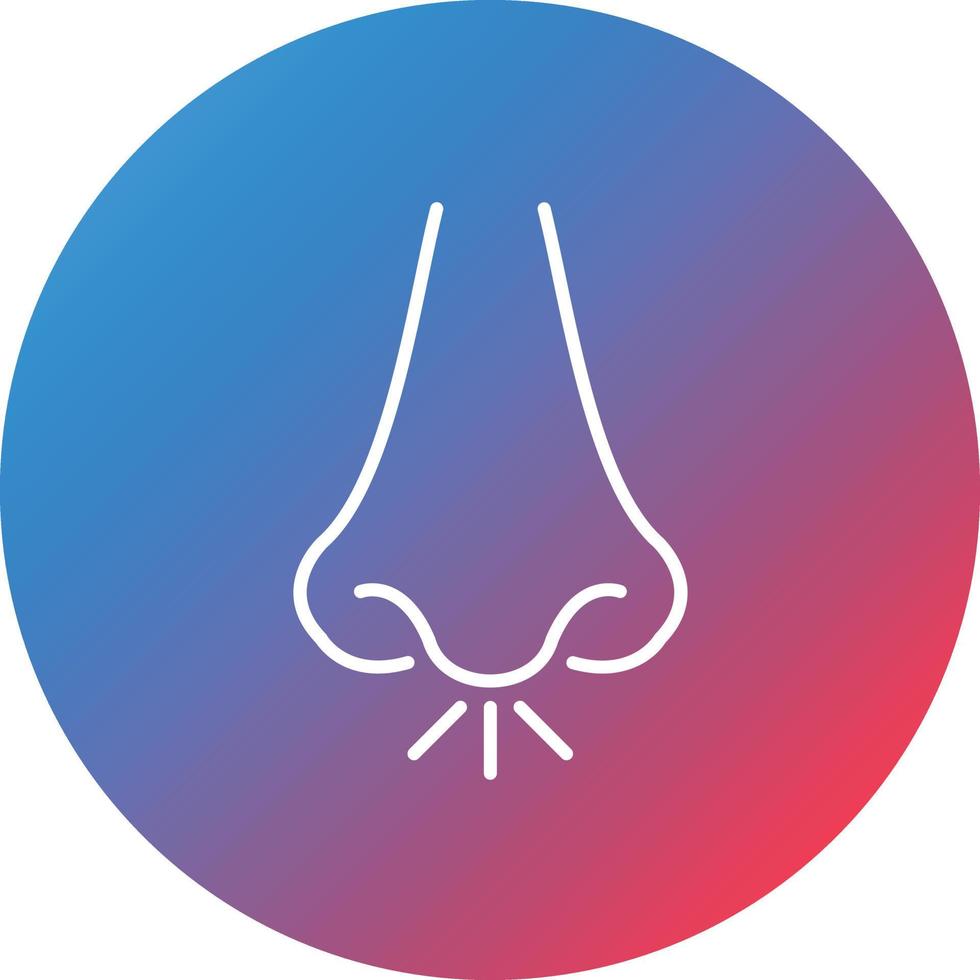Rhinology Line Gradient Circle Background Icon vector
