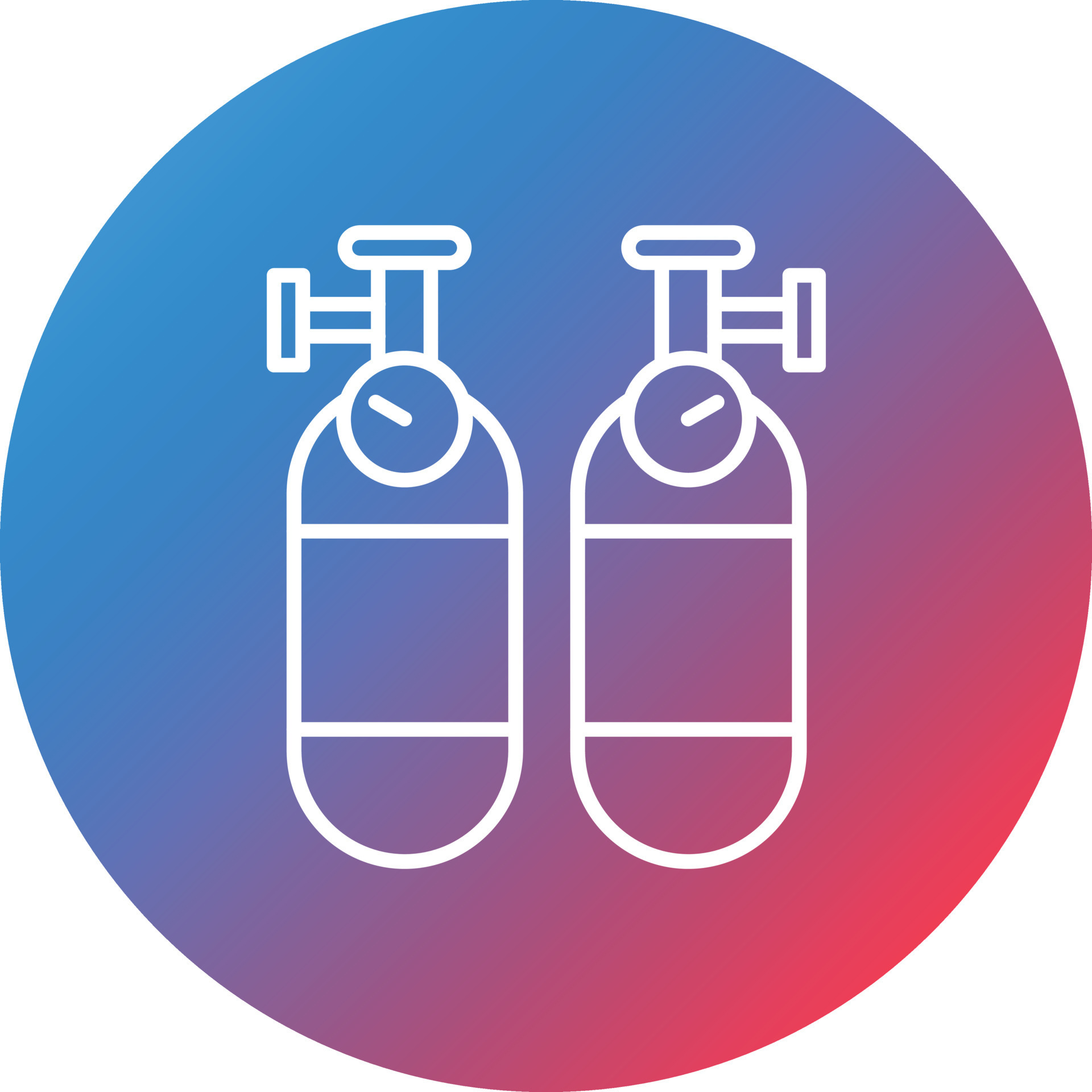 Oxygen Tank Line Gradient Circle Background Icon 16863757 Vector Art at