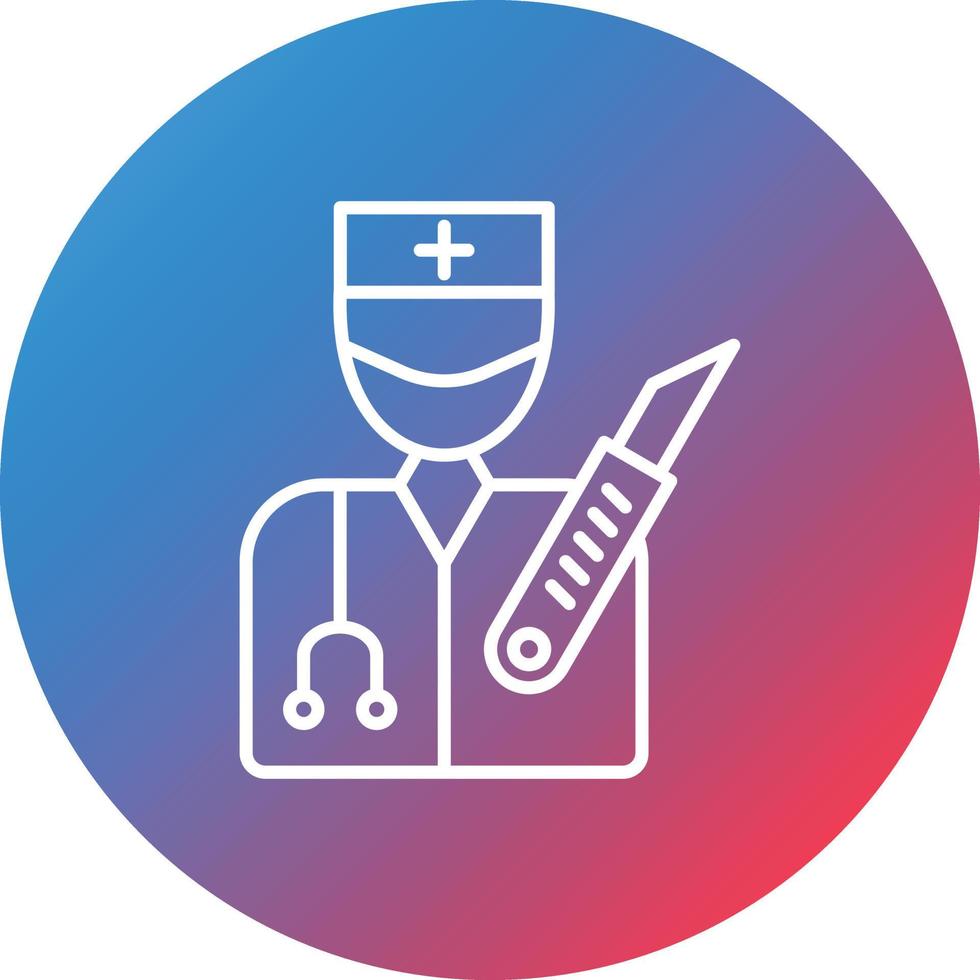 Surgery Line Gradient Circle Background Icon vector