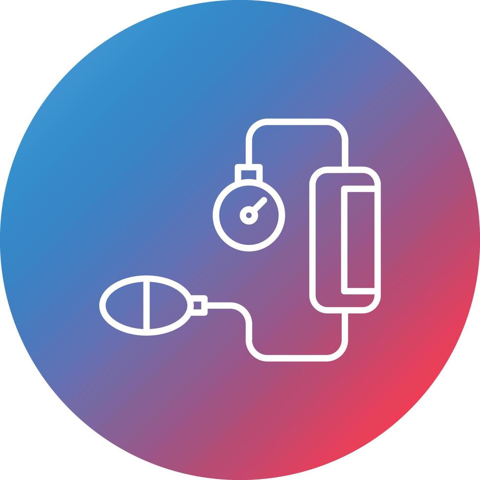 tensiómetro línea gradiente círculo fondo icono vector