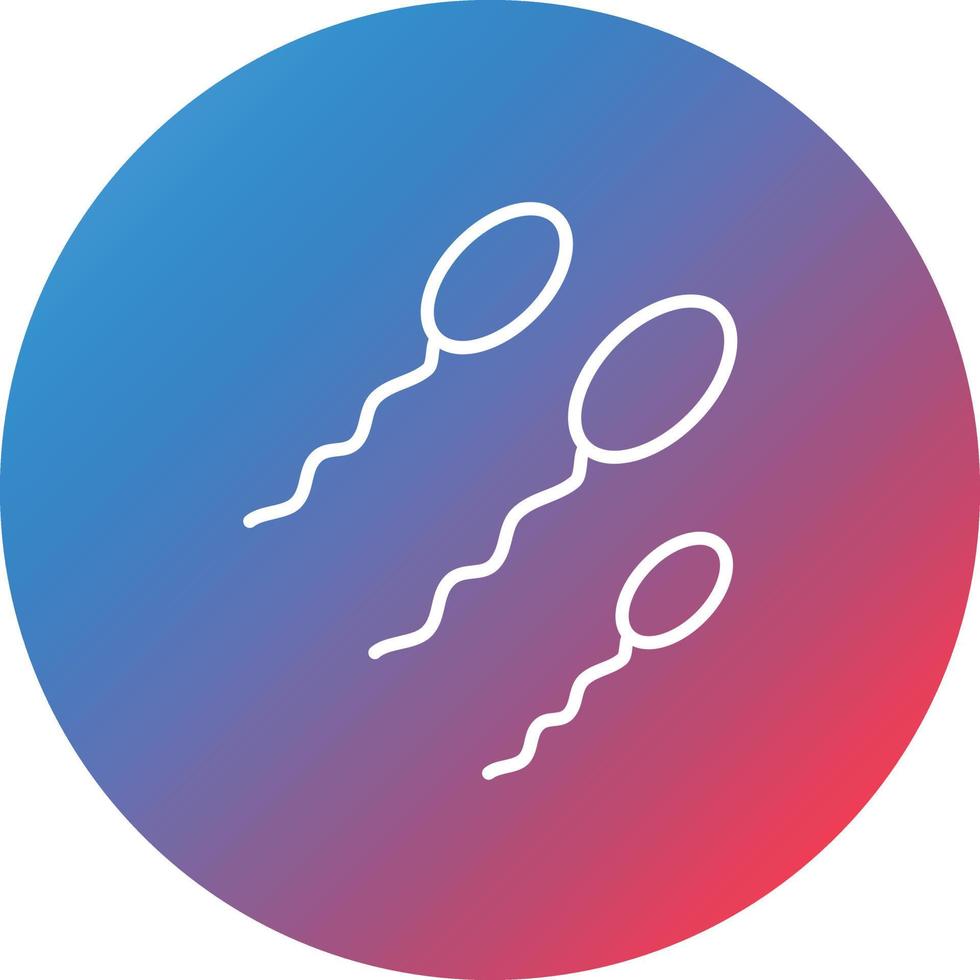 Sperm Line Gradient Circle Background Icon vector