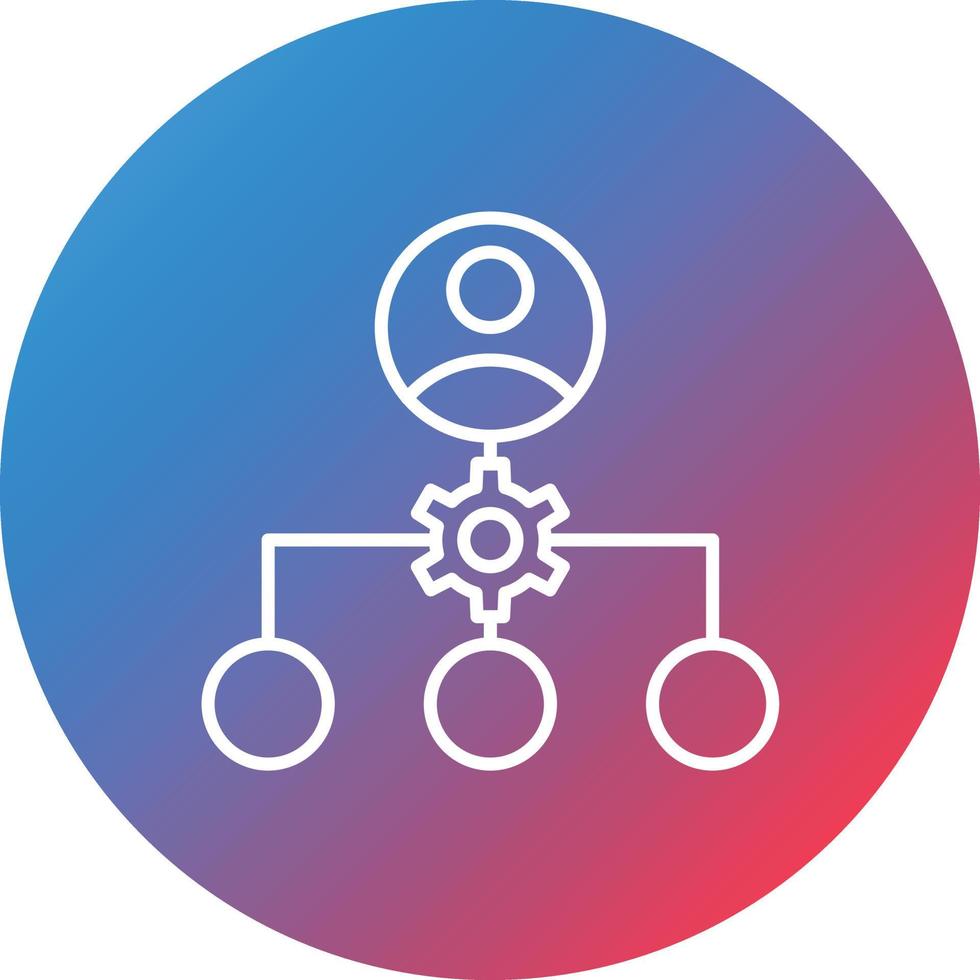 Organizing Line Gradient Circle Background Icon vector
