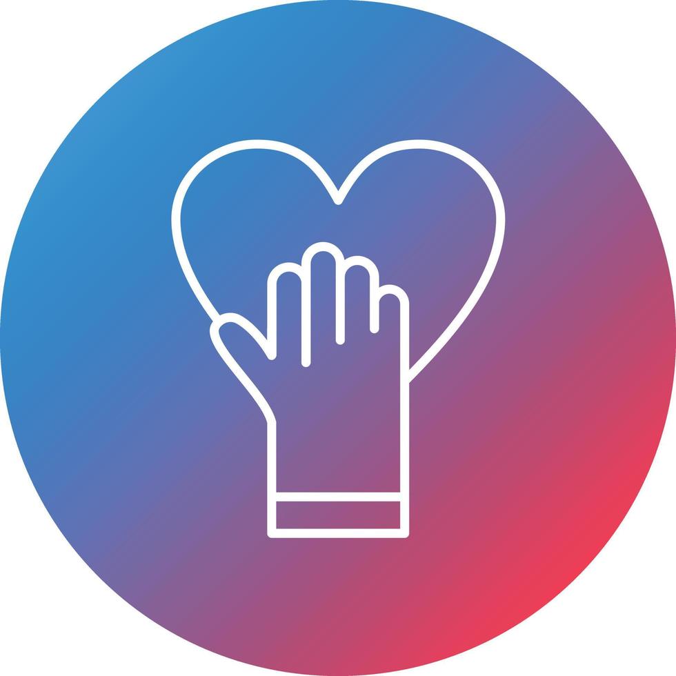 Honest Line Gradient Circle Background Icon vector