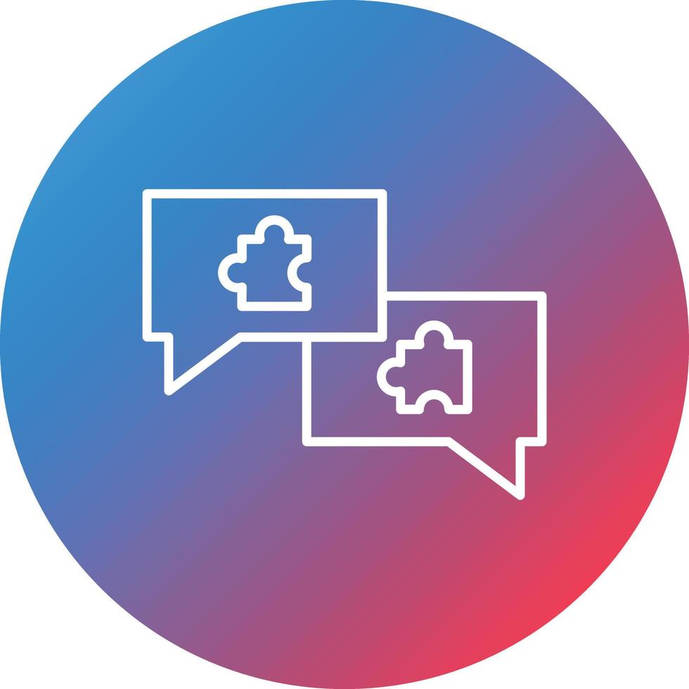 Compromising Line Gradient Circle Background Icon vector