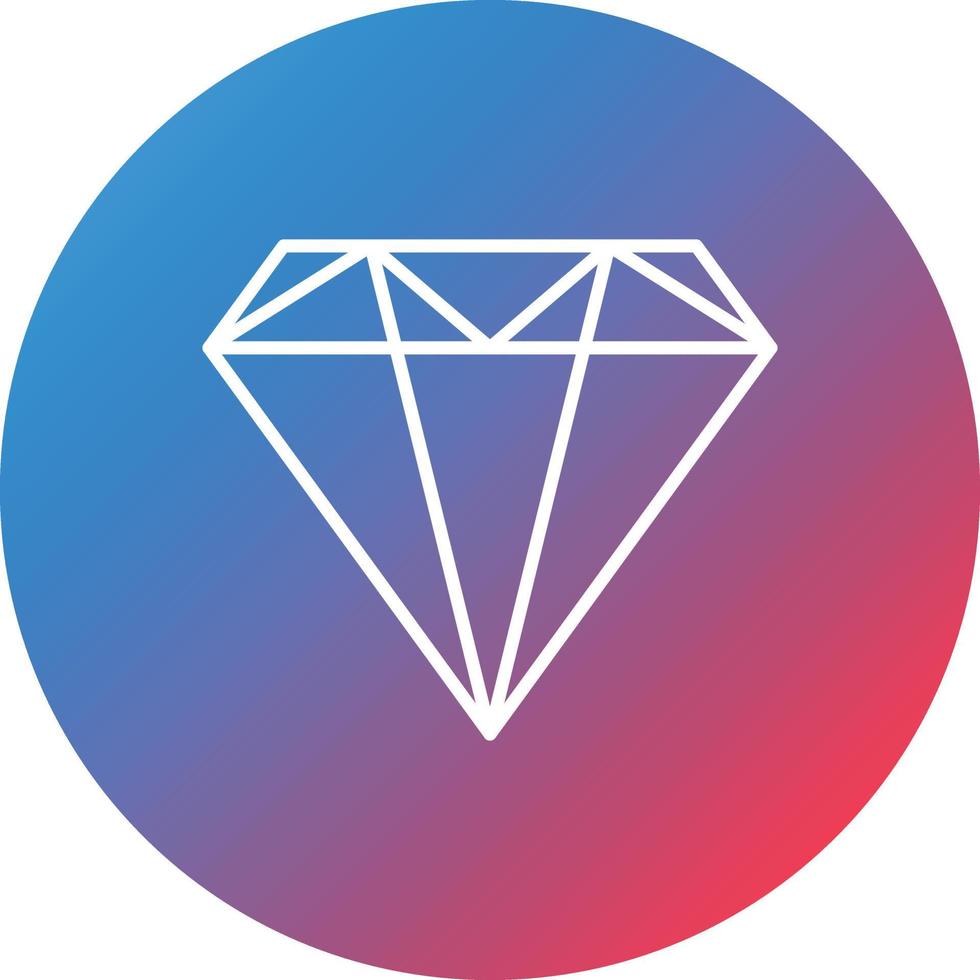 icono de fondo de círculo degradado de línea de diamante vector